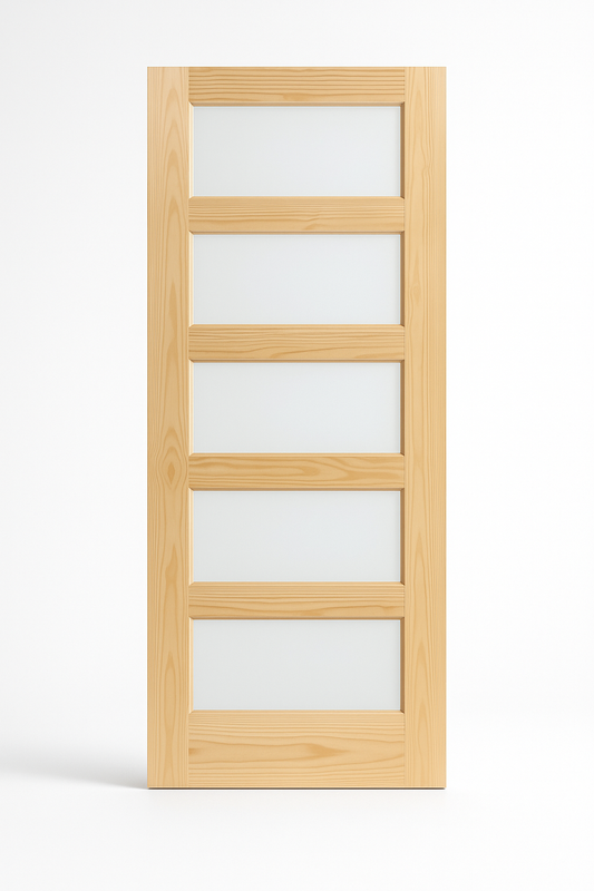 E15 5-Lite Frosted Glass French Interior Door