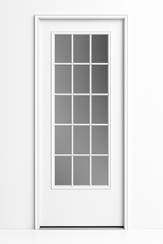 F03 15 Lite White Steel French Door