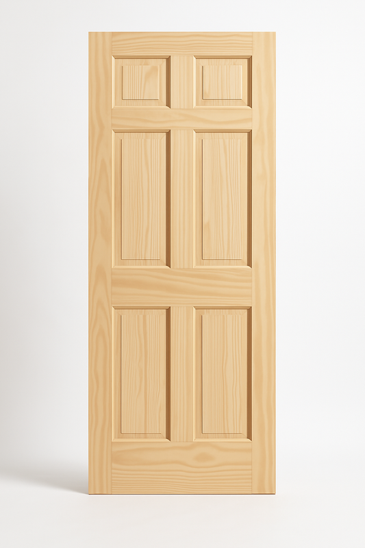 P6PN Six Panel Solid Clear Pine Door