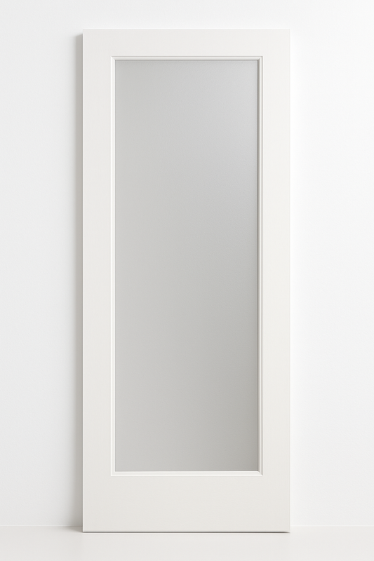 E05 1 Lite Frosted Glass French Interior Door